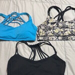 lululemon athletica Sports Bras - Blue, Black, Floral